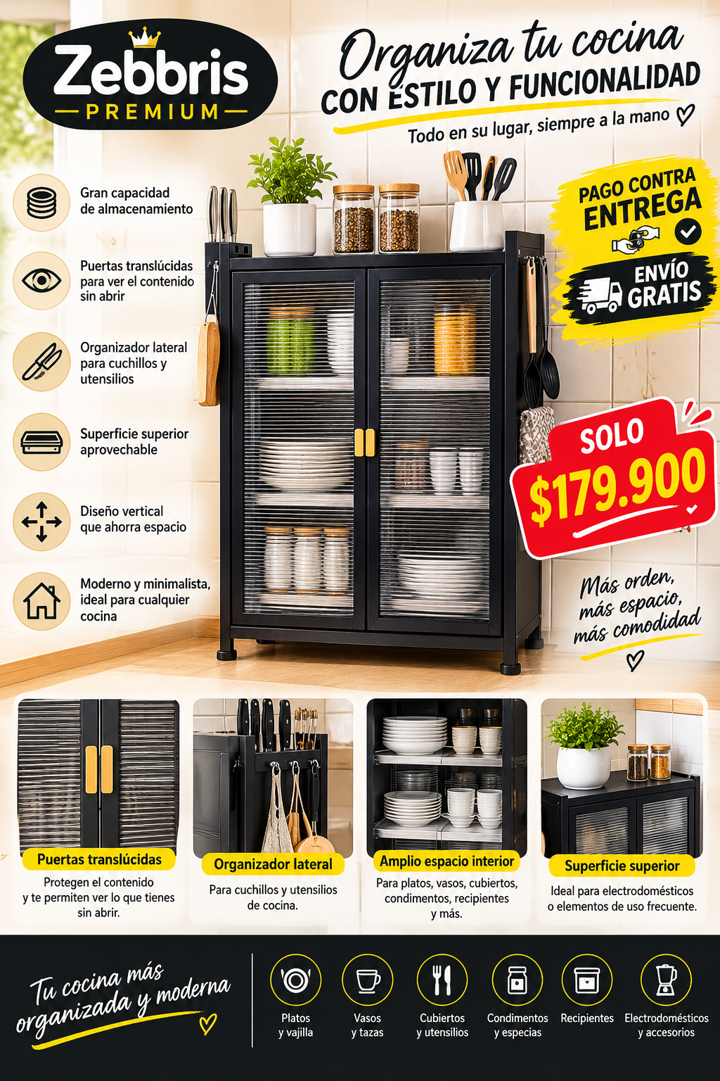 Escurridor 3 niveles Gabinete