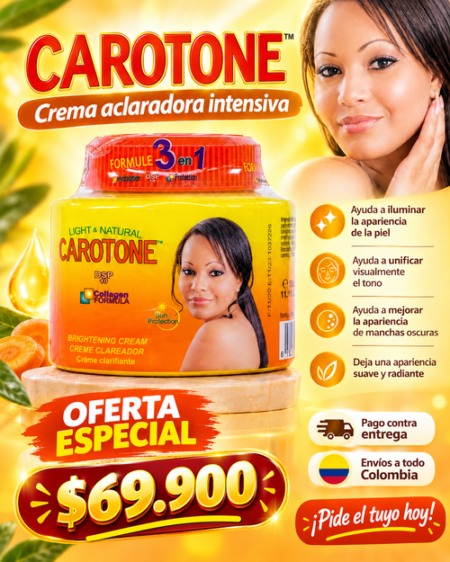 Crema Aclarante Carotone 135 g – Cuidado y Luminosidad de la Piel