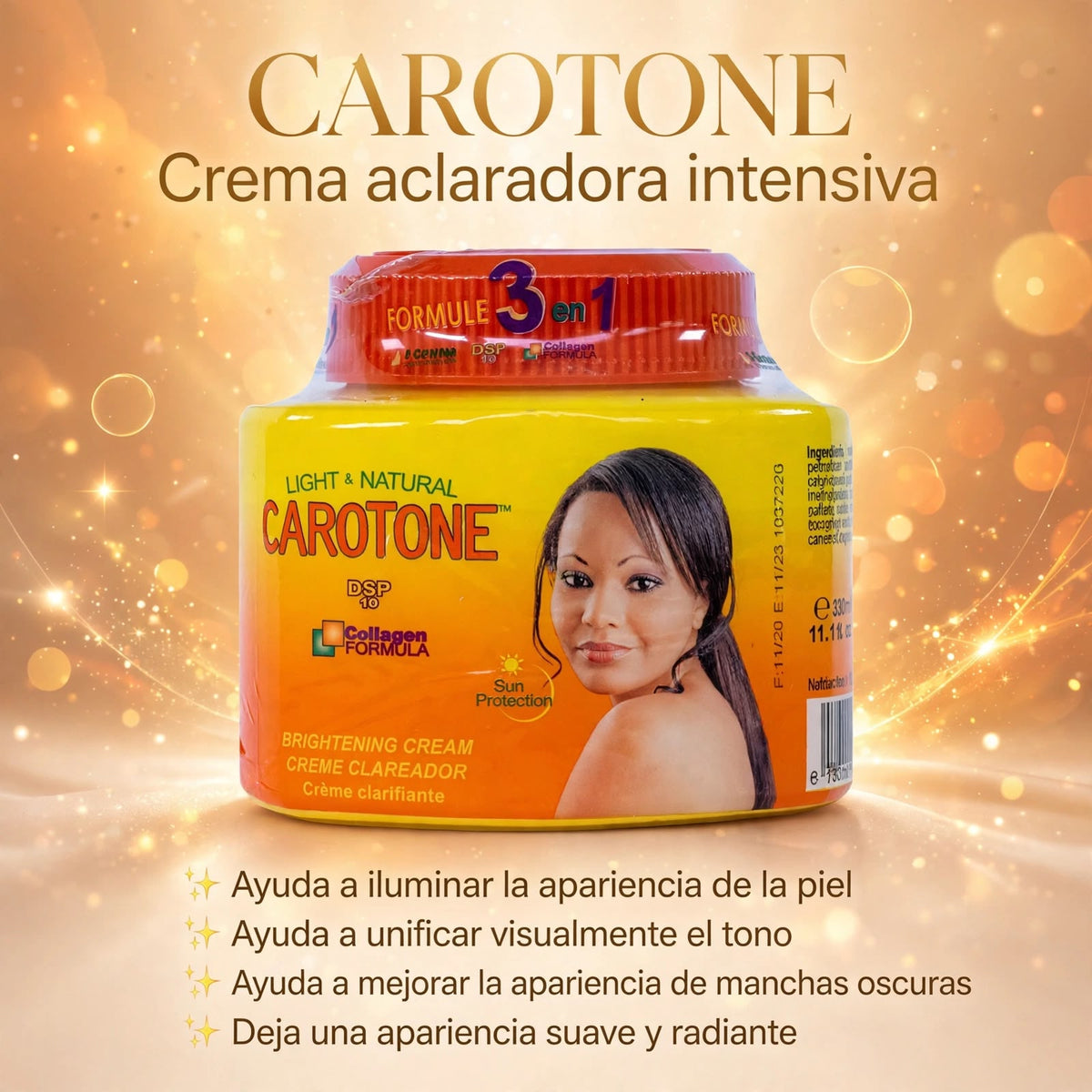 Crema Aclarante Carotone 135 g – Cuidado y Luminosidad de la Piel