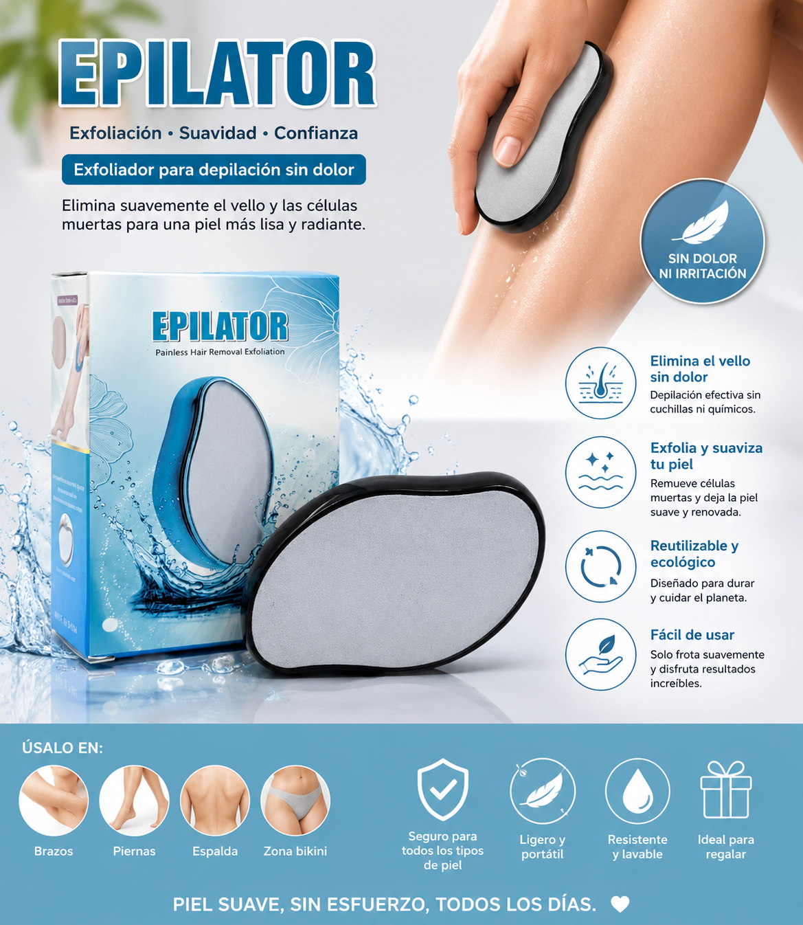 PIEDRA DEPILADORA SIN DOLOR